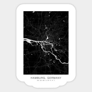 hamburg map wall decor poster Sticker